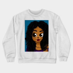 Cute black girl digital art Crewneck Sweatshirt